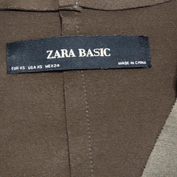 ZARA Faux Suede Front Tie Jacket - Picture 9 of 10
